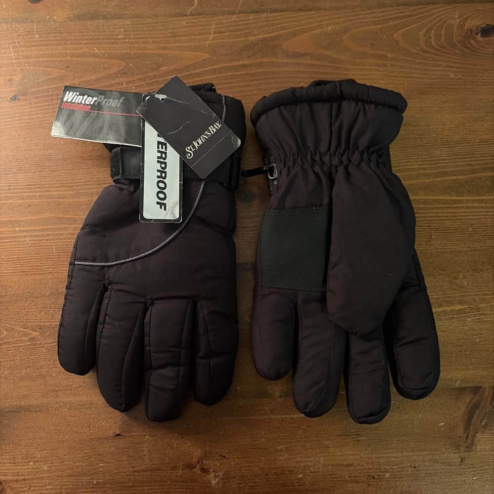NWT ST. Johns Bay Winter Insulated Gloves Black Size XL
